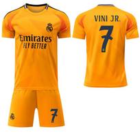 2024 Real Madrid Išvykos Oranžiniai Marškinėliai #9Mbappé #8 Kroos #5 Bellingham #7 Vinícius Futbolo Marškinėliai 26