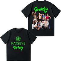 2026 Korean Style Cotton Tees KATSEYE Gnarly Graphic T-shirts Summer Women Men Fashion Casual Streetwear Top Short Sleeve T Shirt Y2K 4XL