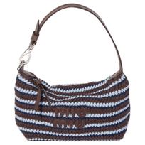 Miu Miu Išsiuvinėto Logotipo Audinio Pirkinių Krepšys Unisex pirkinių krepšiai Kakavos-Mėlynos spalvos 5NE841_2IH7_F04H6 Basic Set (Bag+Dust Bag)