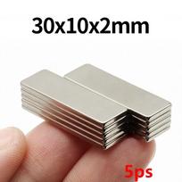 Super stiprus neodimio magnetas N35 NdFeB nuolatinis magnetinis imanes blokas Galingi magnetai Šaldytuvo magnetas 30x10x2/3/4/5/10mm