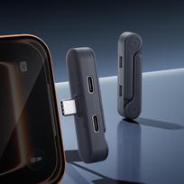 2 In 1 Type-C Fast Charging Foldable Adapter Usb C Elbow Multifunctional Mobile Phone Charging Bracket Earphones Audio Converter juoda