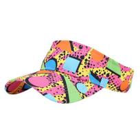 Unisex Sun Hat Breathable Hollow Top Sun Visor Hat Adjustable Size Geometric Pattern Large Brim Outdoor Running Fitness Travel Hat raudona