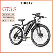 TOOFLY G73 S 26*1,95  Elektrinis dviratis 41KM/H 250W Variklis 48V13Ah Baterija Miesto kelionėms Suaugusiems Elektrinis dviratis Diskiniai stabdžiai Lengvas EBike G73 S Black juoda