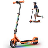 iScooter-K2Pro Vaikams skirtas elektrinis paspirtukas su reguliuojamu aukščiu, 3 greičiais ir magnetiniu įkrovimu – Saugus, smagus pasivažinėjimas 5–12 metų vaikams | CE sertifikuotas oranžinė