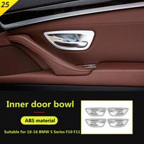 Suitable for BMW 10-16 5 Series F10 F11 interior modification car door inner switch door bowl decoration frame auto 4pcs