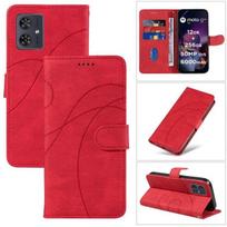 Skirta Motorola Edge 40 Neo Curved Lines Apverčiamoms magnetinėms kortelėms Solt Piniginės Odinis telefono dėklas, skirtas Moto Edge40 5G 40NEO Knygų stovas, dėklas For MOTO edge 40 neo raudona