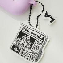 BT21 Miesto leidimo akrilinis raktų pakabukas LA