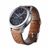 Laikrodžio apyrankė 22 mm skylutė Natūralios odos laikrodžio dirželis, skirtas Samsung Gear S3 Band Apyrankė, skirta Xiaomi Huami Amazfit Pace Stratos 2 Amazfit 2 Band black