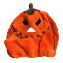 Helovino moliūgo motociklo šalmo dangtelis, gerai matomas dulkėms atsparus pliušinis animacinio filmo Pumpkin Head motociklo šalmas oranžinė