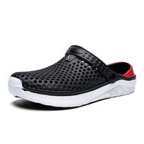 Unisex Fashion Beach klumpės storapadės šlepetės, vandeniui atsparios neslystančios basutės, šlepetės moterims, vyrams 40 juoda