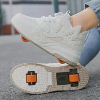 Girls' Four-Wheeled Roller Skating Shoes - Stylish and Invisible Design for Students 40