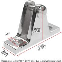 2PCS Marine Boat Deck Hinge Mount For Bimini Top Fitting Hardware Stainless Stee