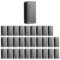 2025 m. tendencija Plastikiniai stačiakampiai tuščiaviduriai galiniai vamzdelių dangteliai įdėklai 25X50mm 30 vnt. Juodi juoda