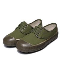 2024 Wear-resistant farmland shoes autumn labor anti-skid canvas Autumn Breathable Lace-Up Casual Shoes Men Flat 35 žalia