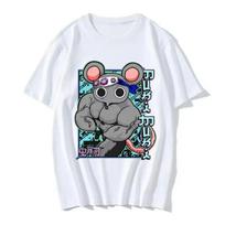 Y2K Funny Manga Muscular Ninja Mice Muki Gym T Shirt Anime Demon Slayer Uzui Tengen T-shirt Unisex T Shirts Streetwear S