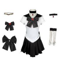 Anime aprangos Mėnulio Cosplay kostiumas moterims, mergaitėms 150 oranžinė