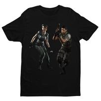 Jill Valentine and Chris Redfield Residence Evil Remake V1 Premium Unisex T-shirt S