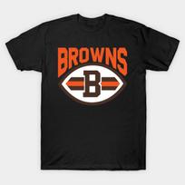 Men Black Print T-shirt Cleveland Browns No-Cut Transfer Paper Print Cotton Tshirt 3XL juoda
