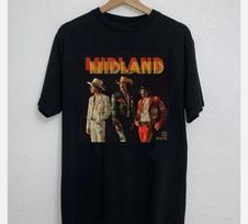 NAUJAS Midland grupės marškinėlis - On the Rocks, trumpomis rankovėmis, juodas, visų dydžių, unisex T-shirt L