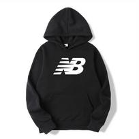 Vyriški Moteriški Raidės NB Hoodies Pavasaris Ruduo Laisvalaikio Mada Ilgomis Rankovėmis Hoodies Laisvi Patogūs Šilti Sportiniai Hoodies S juoda