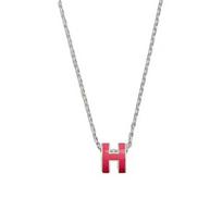 Hermes Mini Pop H Pendant Lacquered Metal Necklace Women necklace Silver H147992FP65 Basic Packaging-Box+Dust Bag or Padding Board