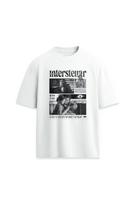 Iconic Movie Interstellar Cover Scene Quotes Design Front Printed Tee Premium Tshirt Unisexs TShirt Black Casual Cotton Tee L