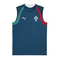 Puma Portugalijos rinktinės treniruočių drėgmę sugeriantis prigludęs apvalios apykaklės rankovių neturintis greitai džiūstantis marškinėliai vyrams viršutiniai drabužiai 784770-15 S