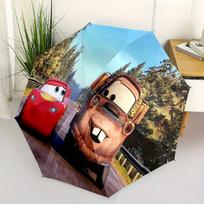 1pc Lightning McQueen,Mater Automatic Folding Umbrella: Compact 8 Bone Design Cartoon Outdoor Travel Companion, Business Umbrella, Christmas