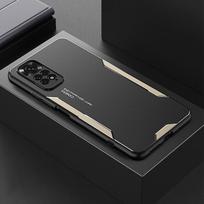 Aliuminio metalinis smūgiams atsparus dėklas, skirtas Xiaomi Redmi Note 11S 11 Pro Plus 11E 11T dangtelis Silikoninis matinis telefono dėklas, skirtas Redmi Note 9S 10S 9 10 Pro 9T 10T For Redmi Note 10 auksas