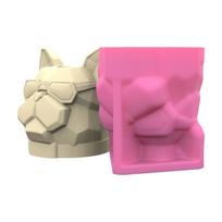 Silicone Vase Molds Silicone Succulent Planter Mold Bulldog Shape Silicone Flowerpot Mold Suitable for Crafting Vase