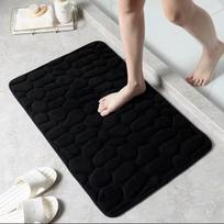 Memory Foam Embossed Velvet Carpet Bathroom Living Room Non-Slip Mat Cobblestone Floor Mat Home Furnishings 40x60cm juoda