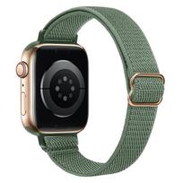 Compatible with Apple Watch: Slim Elastic Nylon Strap with Japanese Buckle, 14mm 38/40/41/42mm