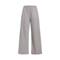 Under Armour Rival Ss25 Woven Sports Fashion Solid Color Casual Pants Women Bottoms Dawn-Gray-Pink 1386453-009 L