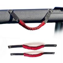 Ritinio strypo Paracord rankenos, pintos porankio tvirtinimo rankenos su lipnia juosta, suderinamos su raudona