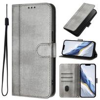 Piniginė su kortelės laikikliu, stoveliu, magnetiniu užsegimu, odinis dėklas, skirtas iPhone 16 Pro Max 16e 15 Plus 14 13 12 11 8 7 XS XR SE 2020 2022 For iPhone 16 pilka spalva
