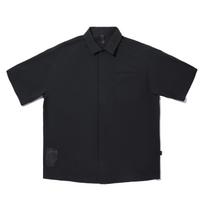 Li Ning X Jackie Chan Collaboration Kung Fu Series Sports Casual Honeysuckle Solid Color Loose Short Sleeve Shirt Men shirts Black ASHV023-3 M