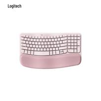 Logitech Wave Keys Ergonomiška belaidė Bluetooth klaviatūra rožinė