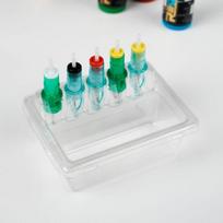 20 Pcs Tattoo Needles Stand Waterproof Ink Cartridge Needle Holder Placement Rack Disposable Washing Cup Clean Double Layer onesize