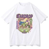 Anime Stardew Valley T Shirt Vintage Tops Junimos Ramen Men/Women Aesthetic T-Shirt Unisex High Quality Tees Kawaii Shirt 72460 S