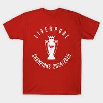 Men Black Print T-shirt Liverpool Champions 25 White 2 No-Cut Transfer Paper Print Cotton Tshirt 2XL raudona