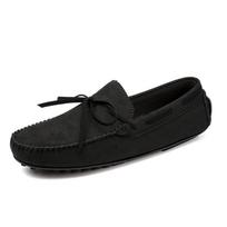 New Doudou shoe size microfiber suede four-season young British driving shoes 39 juoda