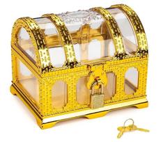 Treasure  Game Treasure Chest For Kids, Retro Treasure Chest With Lock And Key