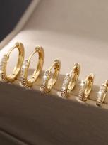 14K Gold Plated Huggie Hoop Earrings 3 Pairs, 10/12/14mm Cartilage Helix Piercing Jewelry for Men & Women