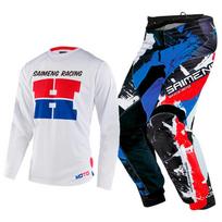 Vaikiški motokroso marškinėliai, kelnės, žali, juodi, 3, 4, 5, 6, 7, 8, 9, 10 metų, visureigių kostiumas, mėlynas, oranžinis, enduro, krosas, berniukas ir mergaitė. XL-26 yellow