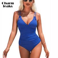 „Charmleaks One Piece“ maudymosi kostiumėlis, moteriškas, su daug pečių, V kaklelis, nugarą išpūtęs maudymosi kostiumėlis Seksualūs „Monokini“ maudymosi kostiumėliai S-XL S