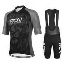 New Rcn Pro Cycling Jersey Set Summer Short Sleeve Breathable Men's MTB Bike Cycling Clothing Maillot Ropa Ciclismo Uniform Suit XS