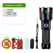 High Power Led Flashlights 18650 Fluorescence More Powerful Flash light Torch Long Range 1000m Rechargeable Lanterns no battery