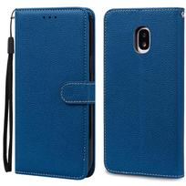 Odinis atverčiamas dėklas Samsung J3 2017 piniginės telefono dėklas Samsung Galaxy J3 2017 dėklas J330 SM-J330F J 3 2017 viršelis Fundas Etui Samsung J3 2017 J330 tamsiai mėlyna spalva