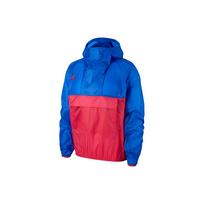 Nike pusės užtrauktuko spalvų blokų sportinis džemperis su gobtuvu vyriškas viršutinis drabužis raudonas mėlynas CD7635-405 L blue