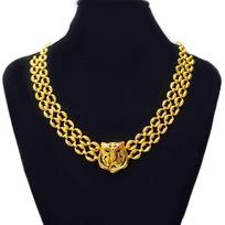 High-End Light Luxury Real Gold Plated Tiger Necklace - Versatile Fashion Accessory